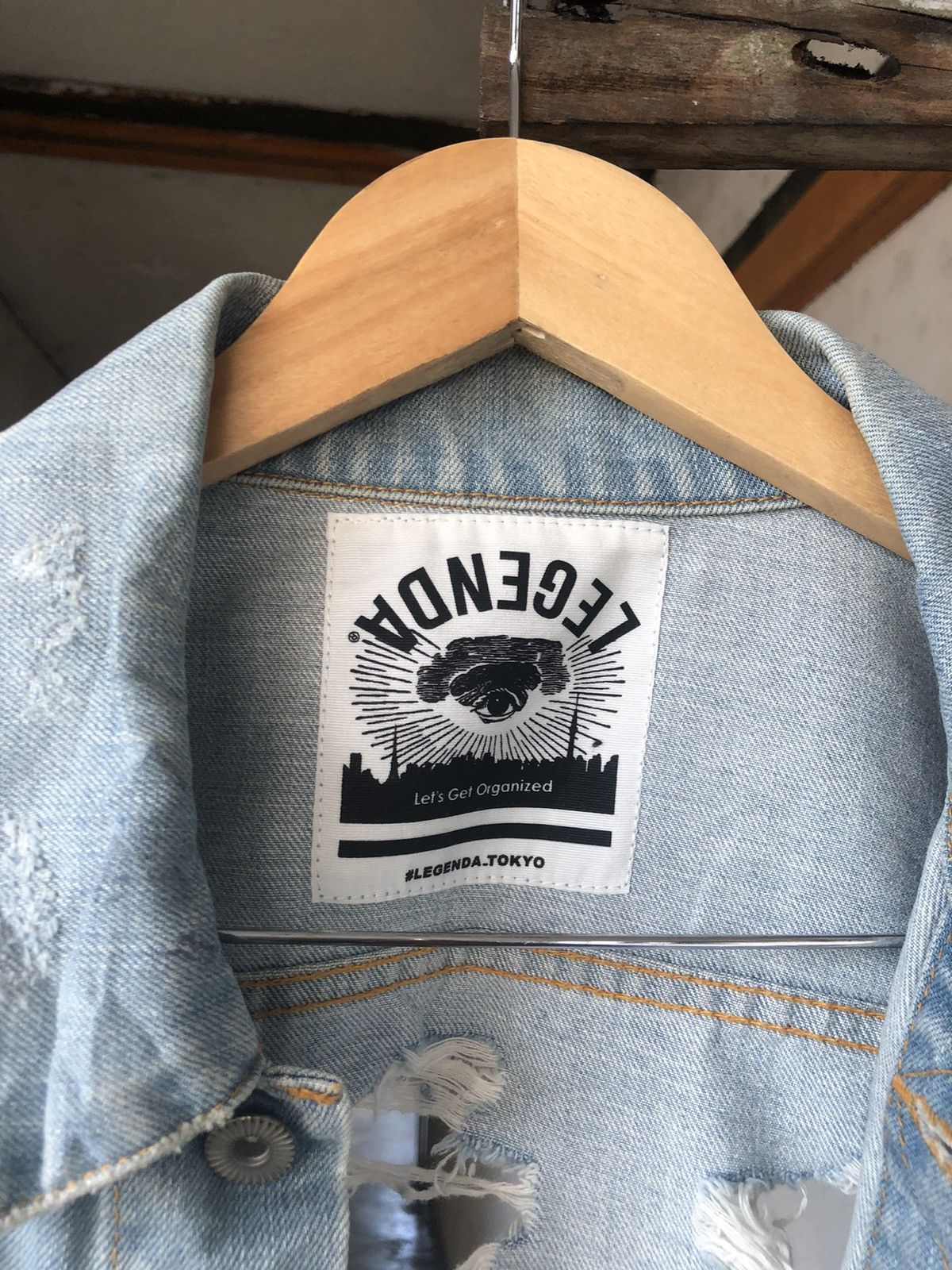 If Six Was Nine Vintage Lagenda Tokyo Distressed Trucker Jacket Like Kapital Size US M / EU 48-50 / 2 - 10 Thumbnail