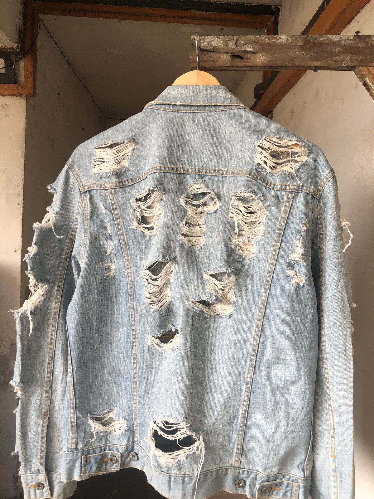 If Six Was Nine Vintage Lagenda Tokyo Distressed Trucker Jacket Like Kapital Size US M / EU 48-50 / 2 - 3 Thumbnail
