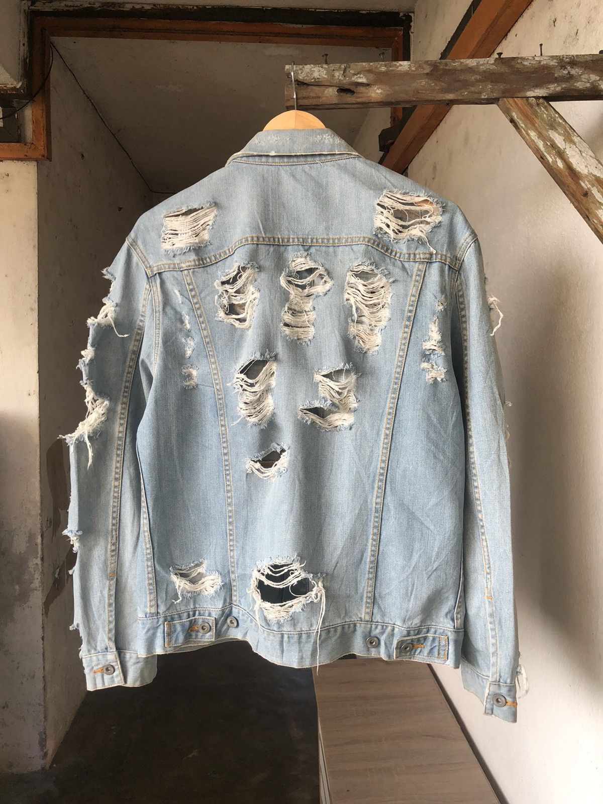 If Six Was Nine Vintage Lagenda Tokyo Distressed Trucker Jacket Like Kapital Size US M / EU 48-50 / 2 - 2 Thumbnail