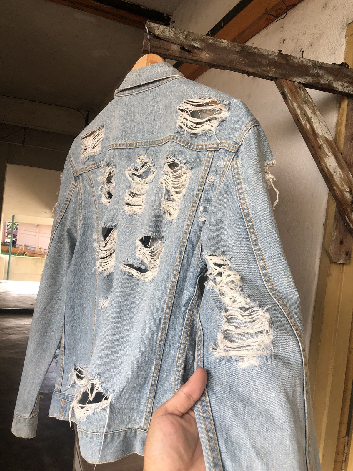 If Six Was Nine Vintage Lagenda Tokyo Distressed Trucker Jacket Like Kapital Size US M / EU 48-50 / 2 - 21 Thumbnail