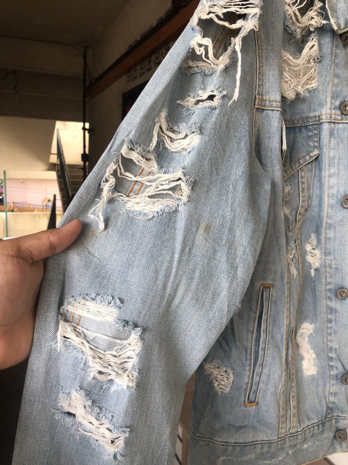 If Six Was Nine Vintage Lagenda Tokyo Distressed Trucker Jacket Like Kapital Size US M / EU 48-50 / 2 - 19 Thumbnail
