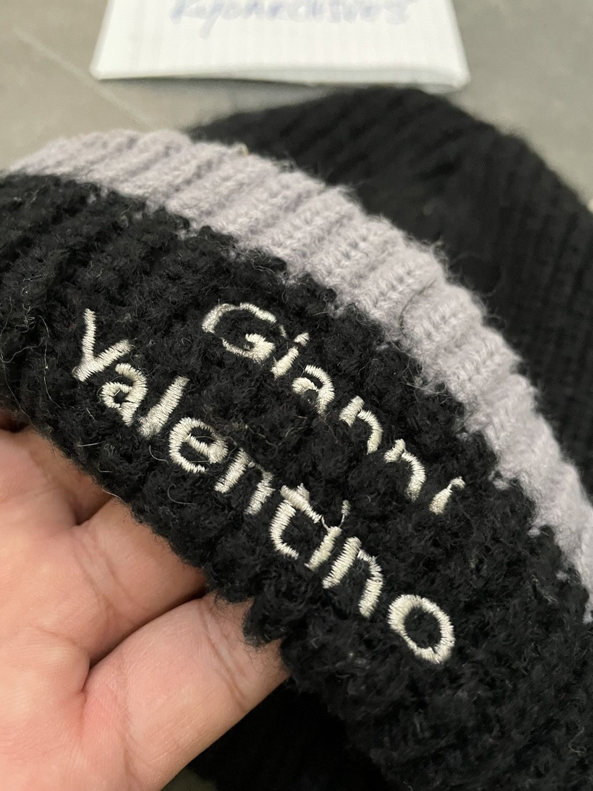 Japanese Brand GIANNI VALENTINO BLACK BEANIE Size ONE SIZE - 3 Thumbnail