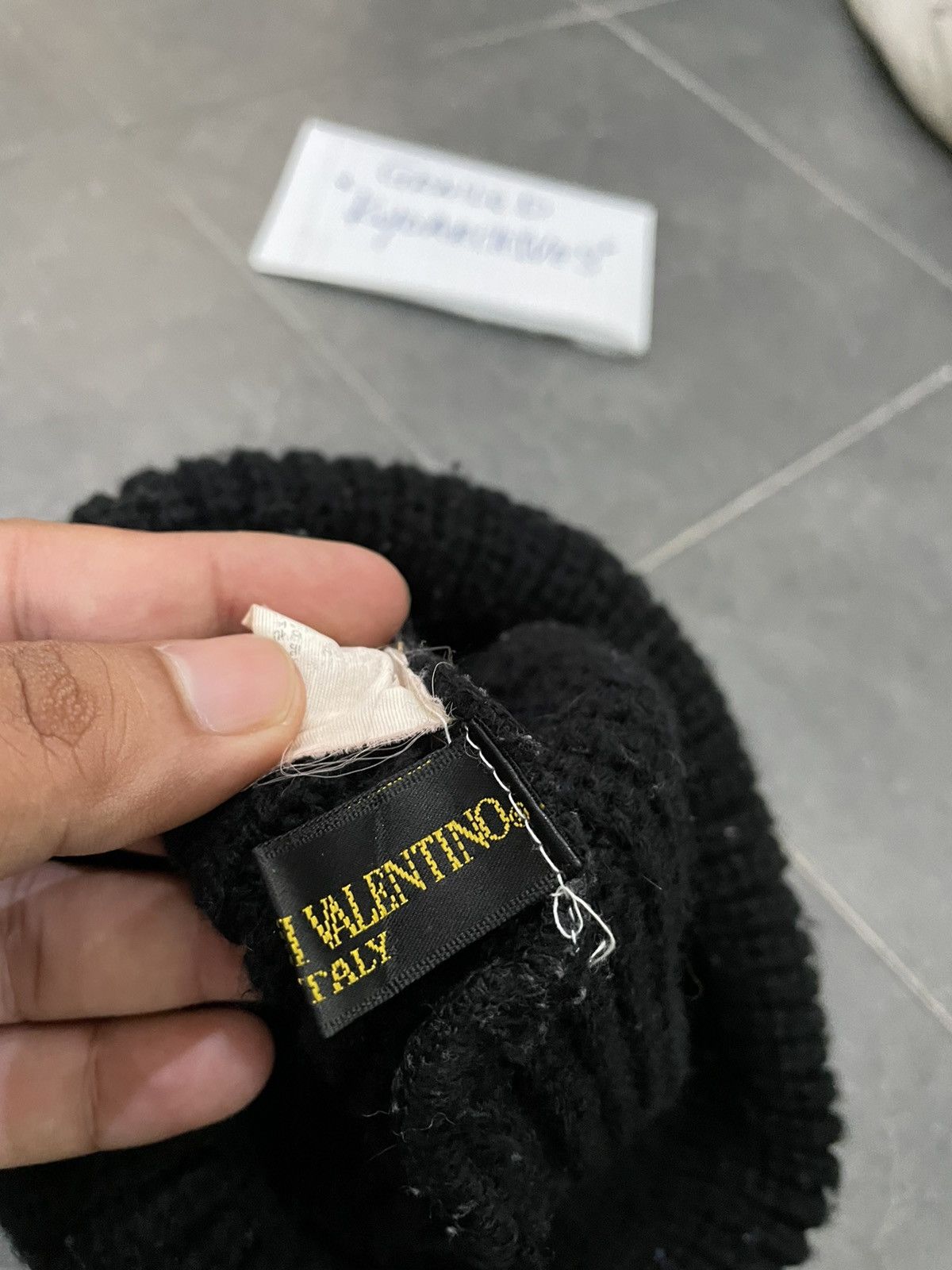 Japanese Brand GIANNI VALENTINO BLACK BEANIE Size ONE SIZE - 4 Thumbnail