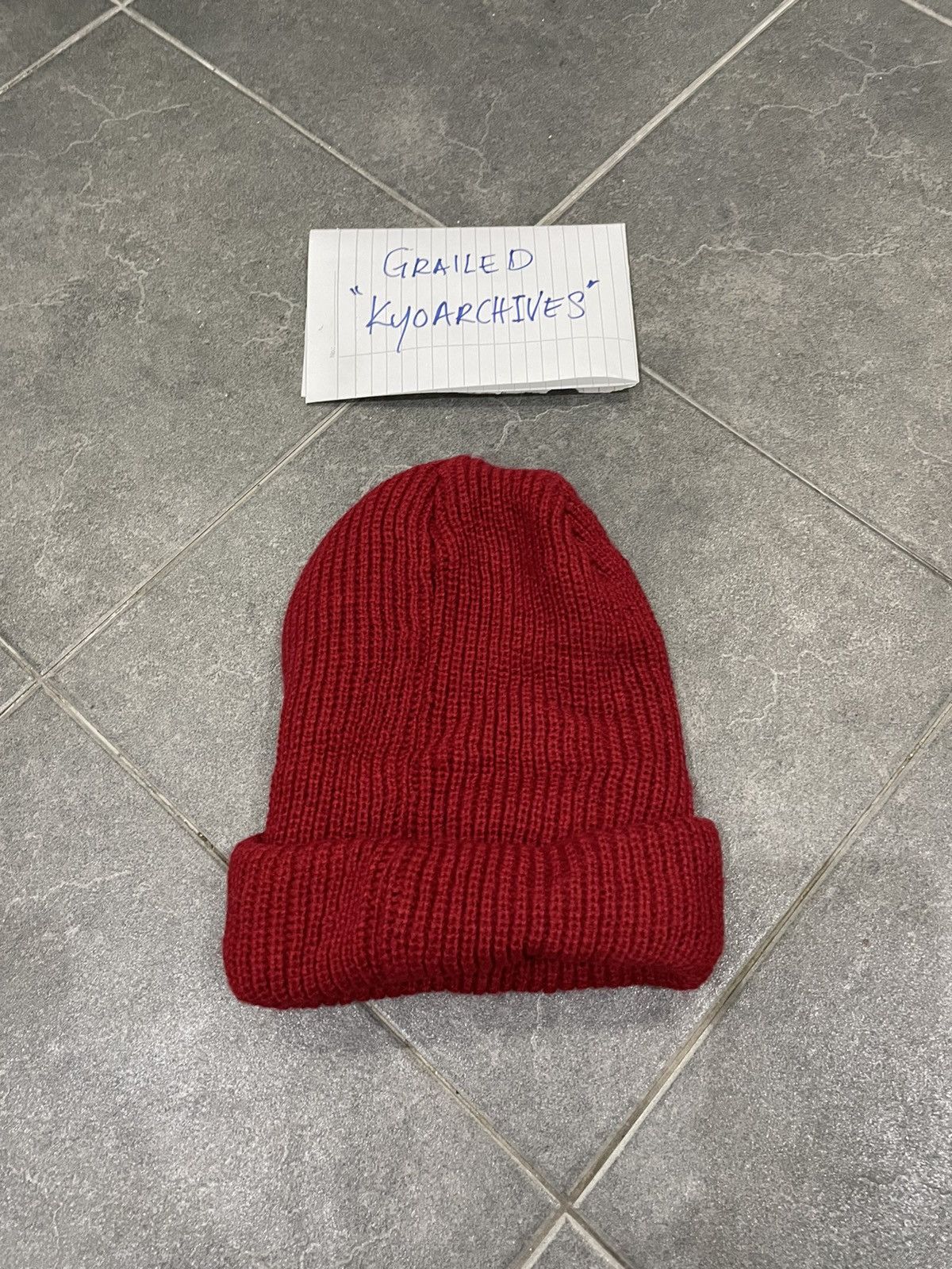 Japanese Brand CAPITAL A RED BEANIE Size ONE SIZE - 3 Thumbnail