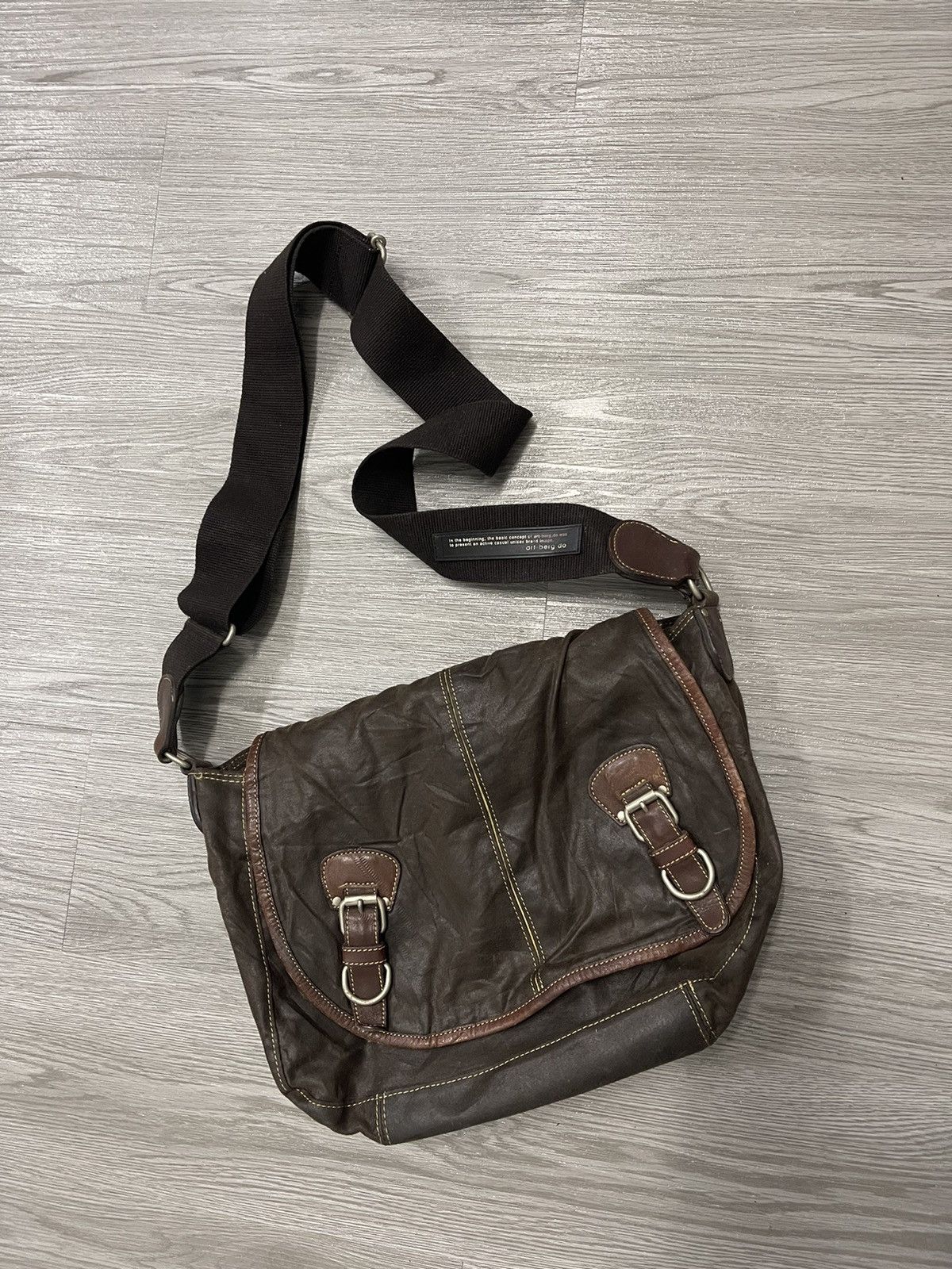 Japanese Brand Unisex🔥Art-berg do japan leather utilities crossbody bag Size ONE SIZE - 1 Thumbnail