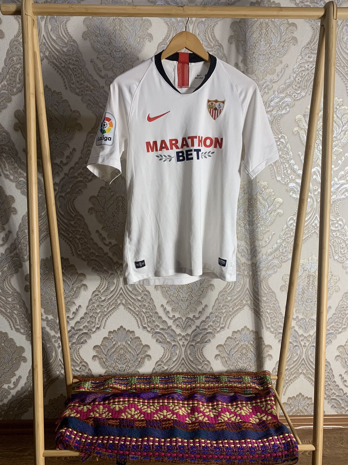 Pre-owned Soccer Jersey X Vintage Fc Sevilla 2019/20 Soccer Jersey Football Y2k Drill 90's In White