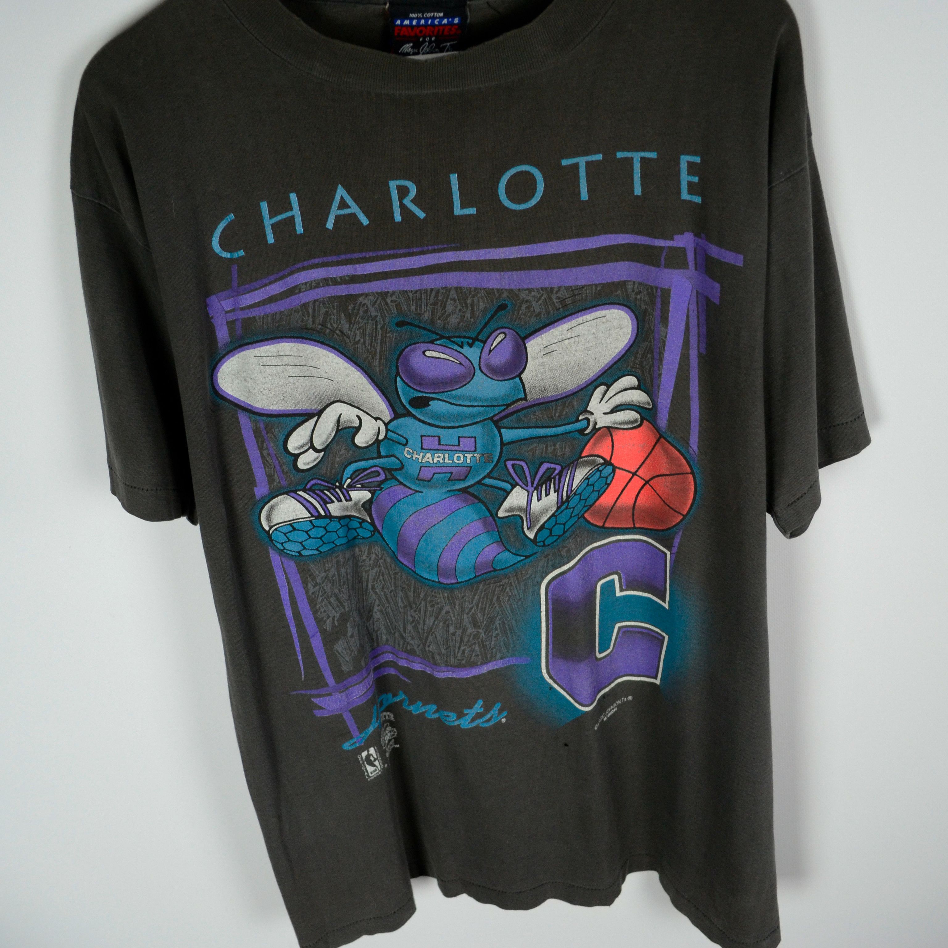 NBA Vintage Magic Johnsons Charlotte Hornets NBA Tee Size XL Size US L / EU 52-54 / 3 - 2 Thumbnail