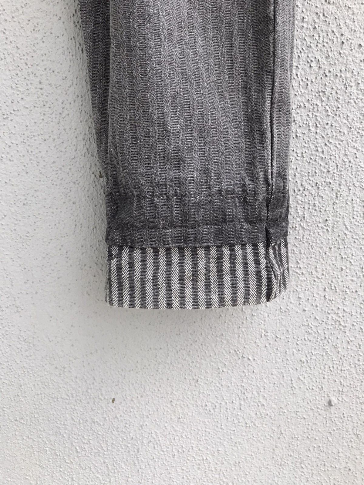 Japanese Brand Japanese OSMOSIS Hickory Stripe Drawstring Waist Denim Pant Size US 34 / EU 50 - 4 Thumbnail