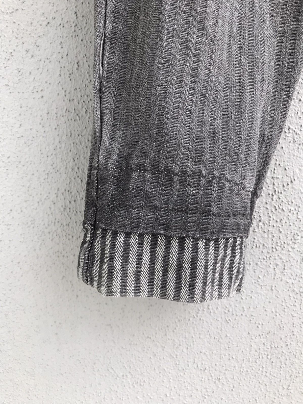Japanese Brand Japanese OSMOSIS Hickory Stripe Drawstring Waist Denim Pant Size US 34 / EU 50 - 5 Thumbnail