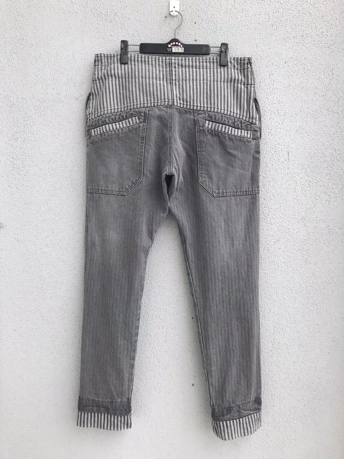 Japanese Brand Japanese OSMOSIS Hickory Stripe Drawstring Waist Denim Pant Size US 34 / EU 50 - 1 Thumbnail