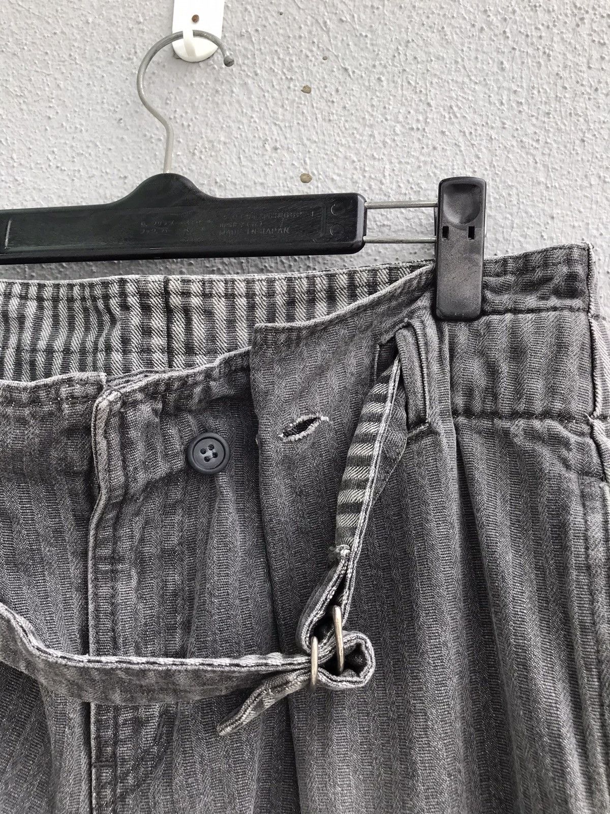 Japanese Brand Japanese OSMOSIS Hickory Stripe Drawstring Waist Denim Pant Size US 34 / EU 50 - 7 Thumbnail