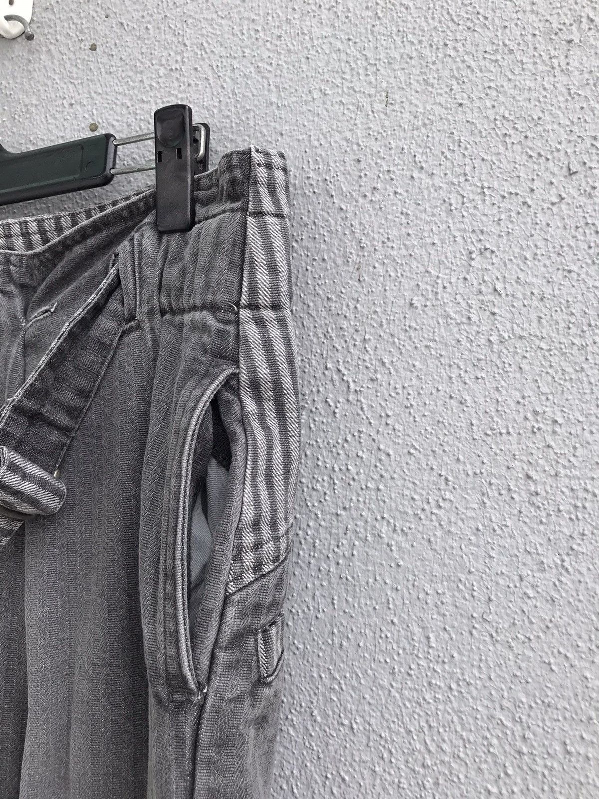 Japanese Brand Japanese OSMOSIS Hickory Stripe Drawstring Waist Denim Pant Size US 34 / EU 50 - 6 Thumbnail