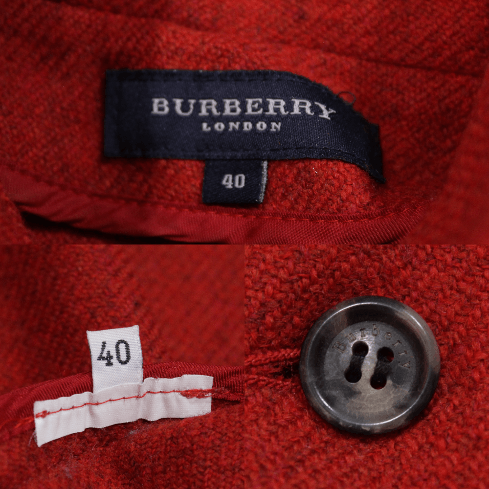 Burberry Nova Check Collar Wool Light Coat 00S Vintage Size S / US 4 / IT 40 - 10 Thumbnail