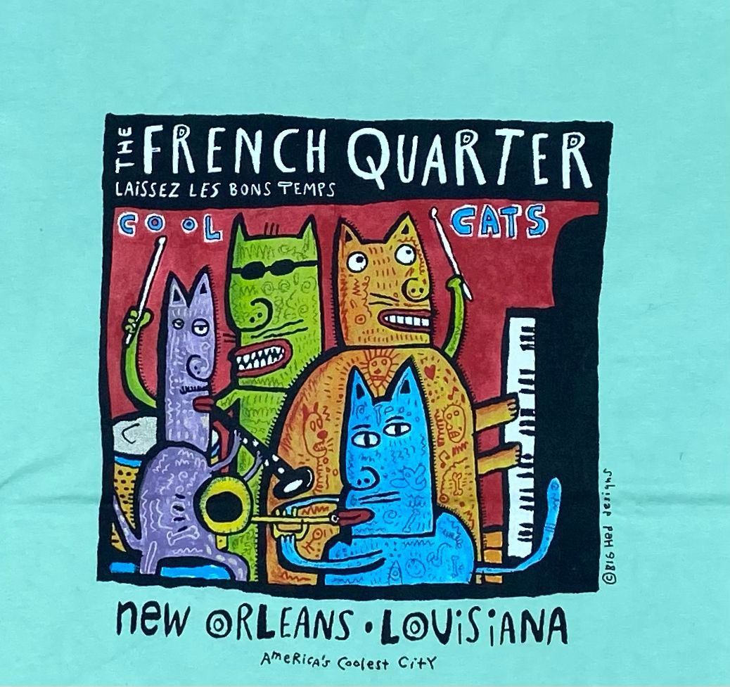 Vintage vintage tee D 35 the french quarter art cool cats Size US M / EU 48-50 / 2 - 2 Thumbnail
