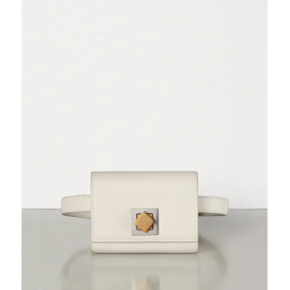 Bottega Veneta BOTTEGA VENETA white Twist lock French calf mini belt bag Size ONE SIZE - 4 Thumbnail