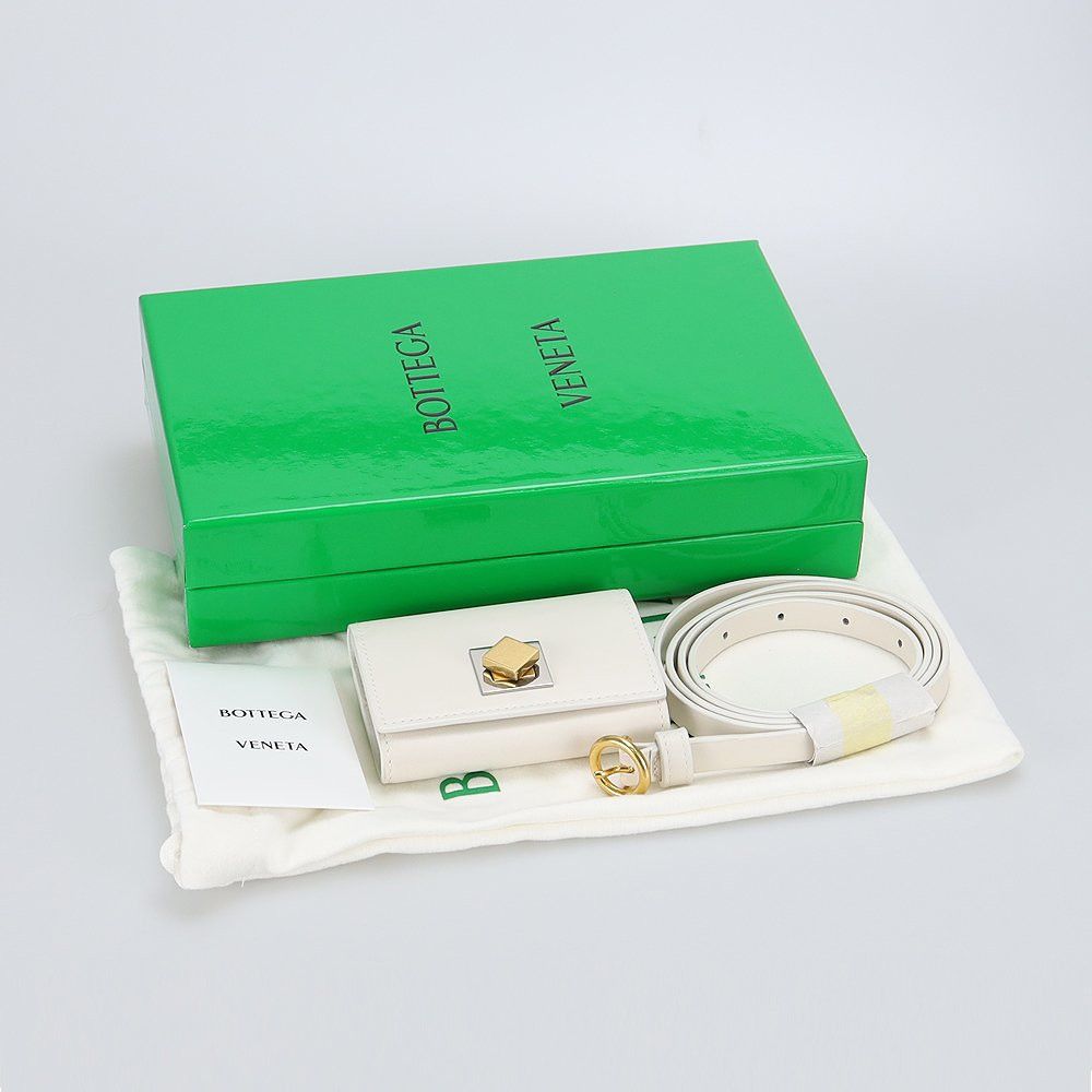 Bottega Veneta BOTTEGA VENETA white Twist lock French calf mini belt bag Size ONE SIZE - 3 Thumbnail