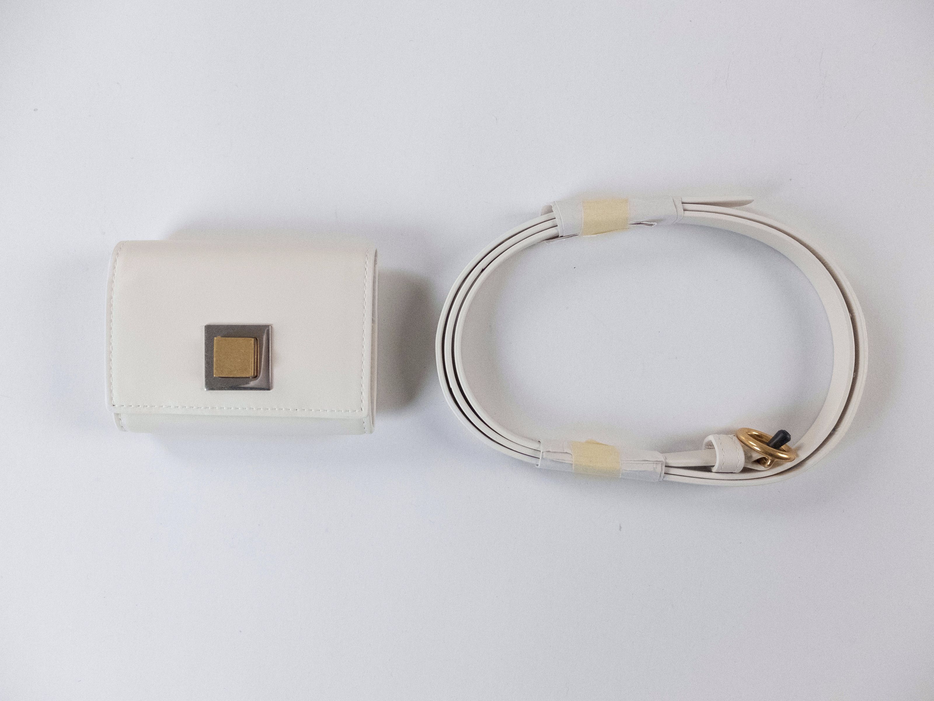 Bottega Veneta BOTTEGA VENETA white Twist lock French calf mini belt bag Size ONE SIZE - 5 Thumbnail