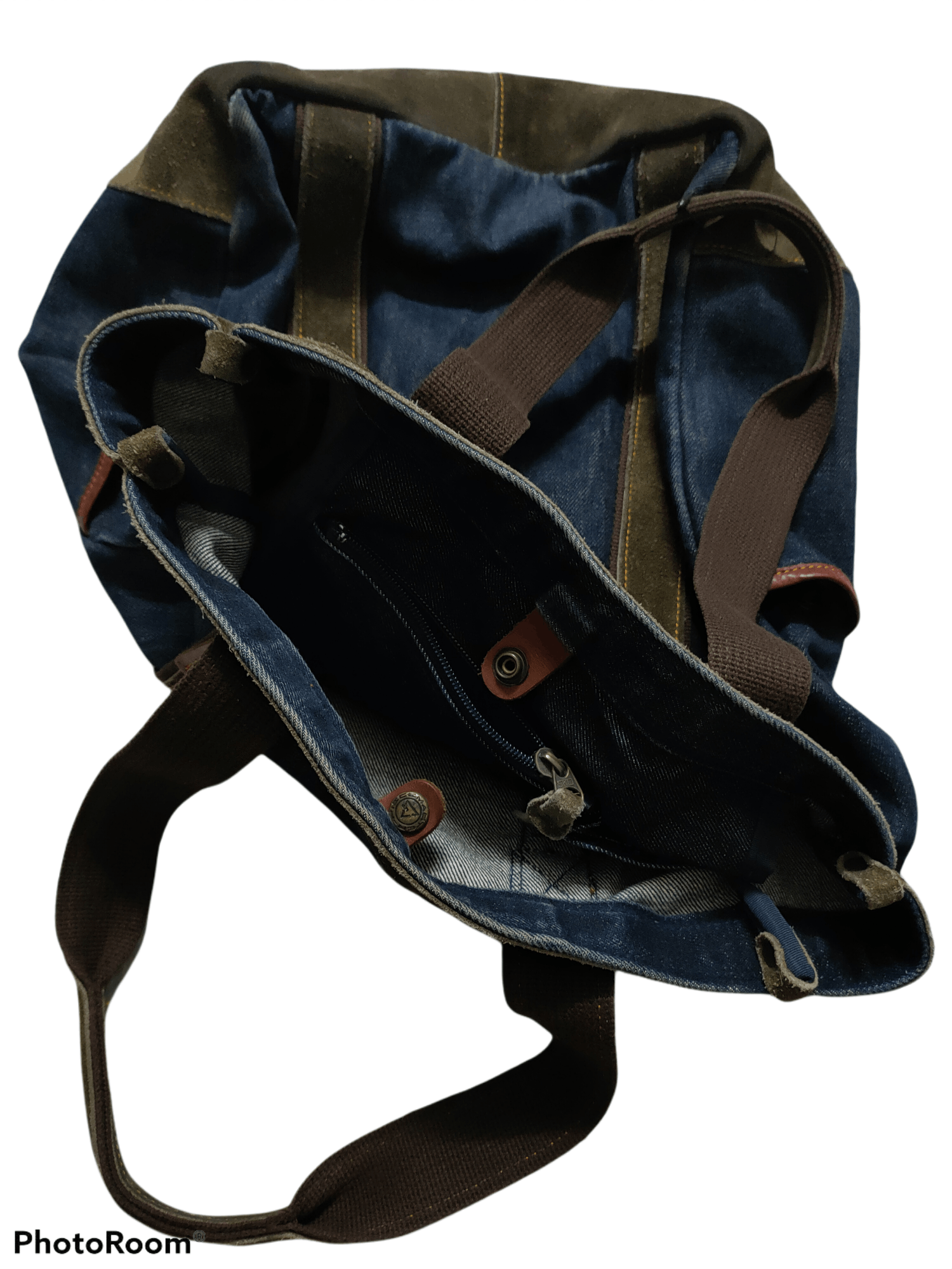 MasterPiece MasterPiece Tote Bag Denime x Leather Material Size ONE SIZE - 9 Thumbnail