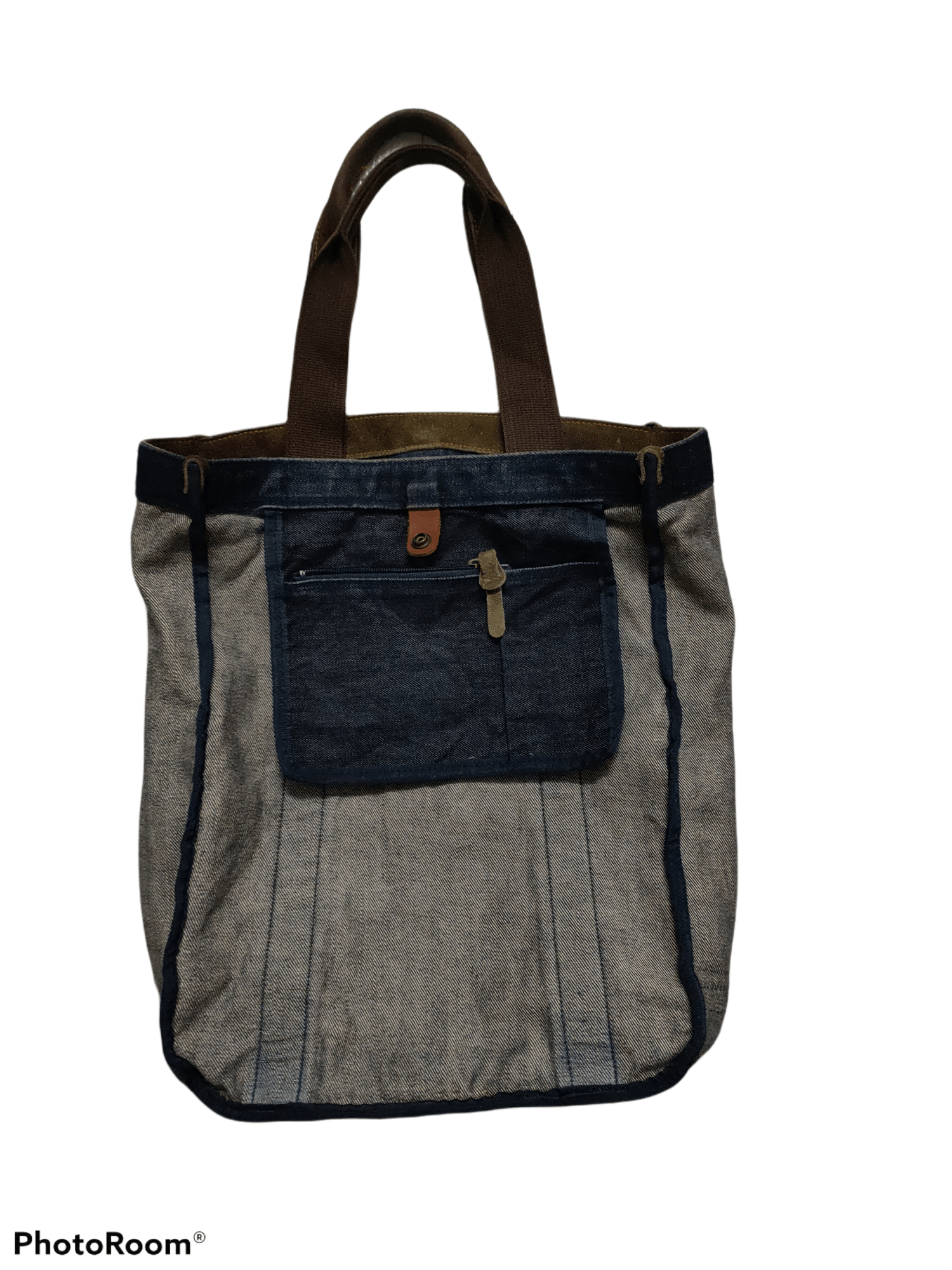 MasterPiece MasterPiece Tote Bag Denime x Leather Material Size ONE SIZE - 4 Thumbnail