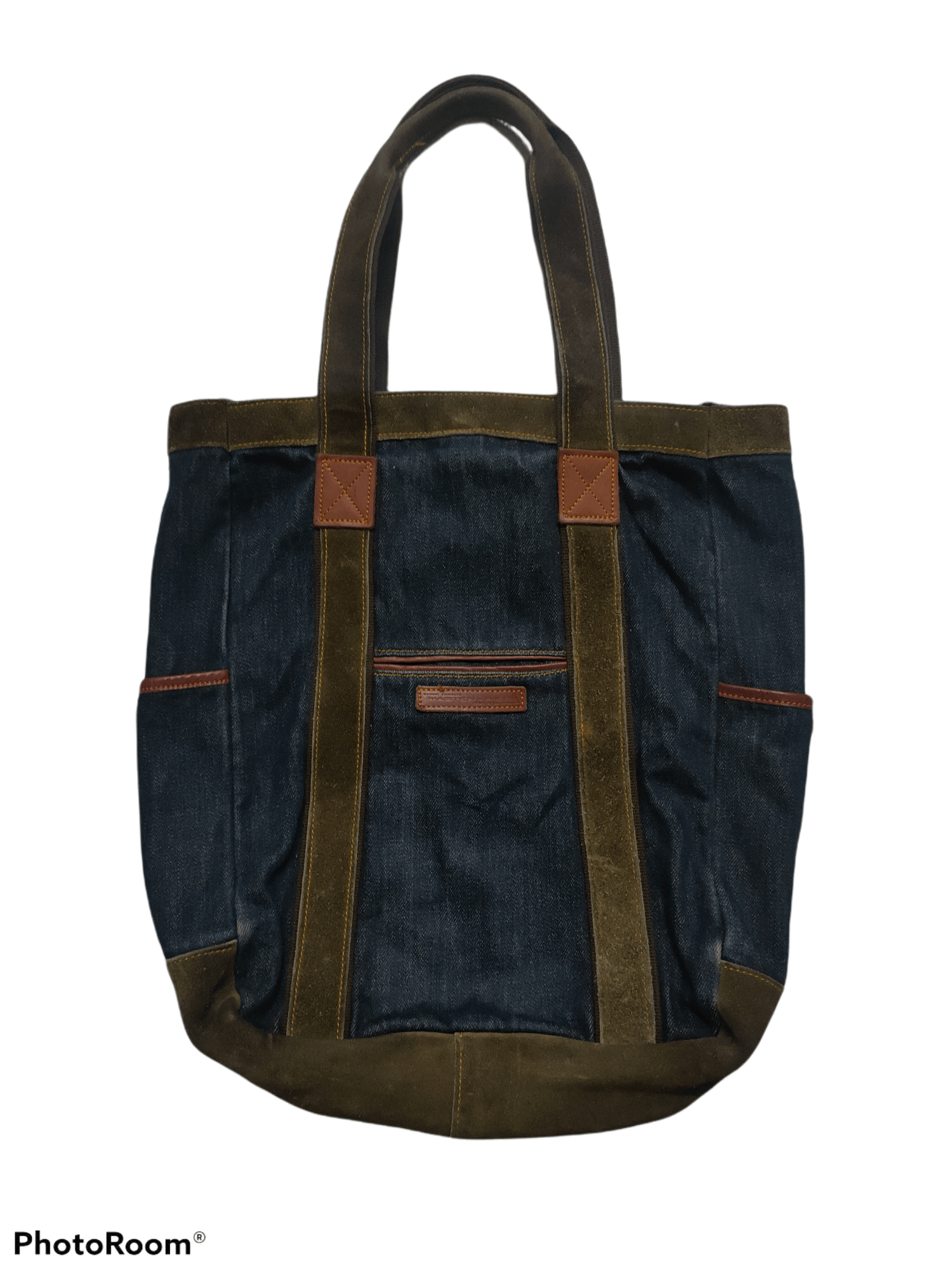 MasterPiece MasterPiece Tote Bag Denime x Leather Material Size ONE SIZE - 1 Thumbnail