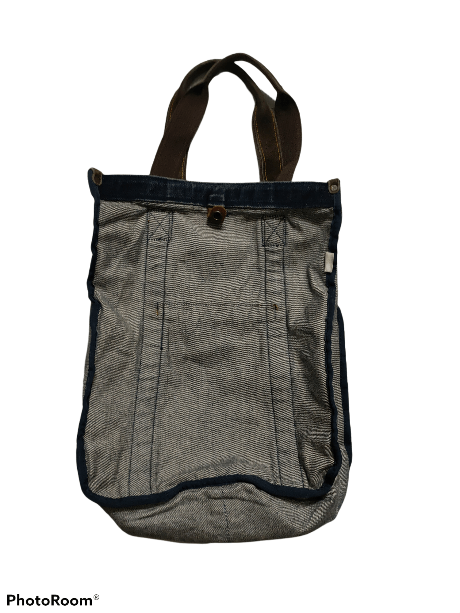 MasterPiece MasterPiece Tote Bag Denime x Leather Material Size ONE SIZE - 3 Thumbnail