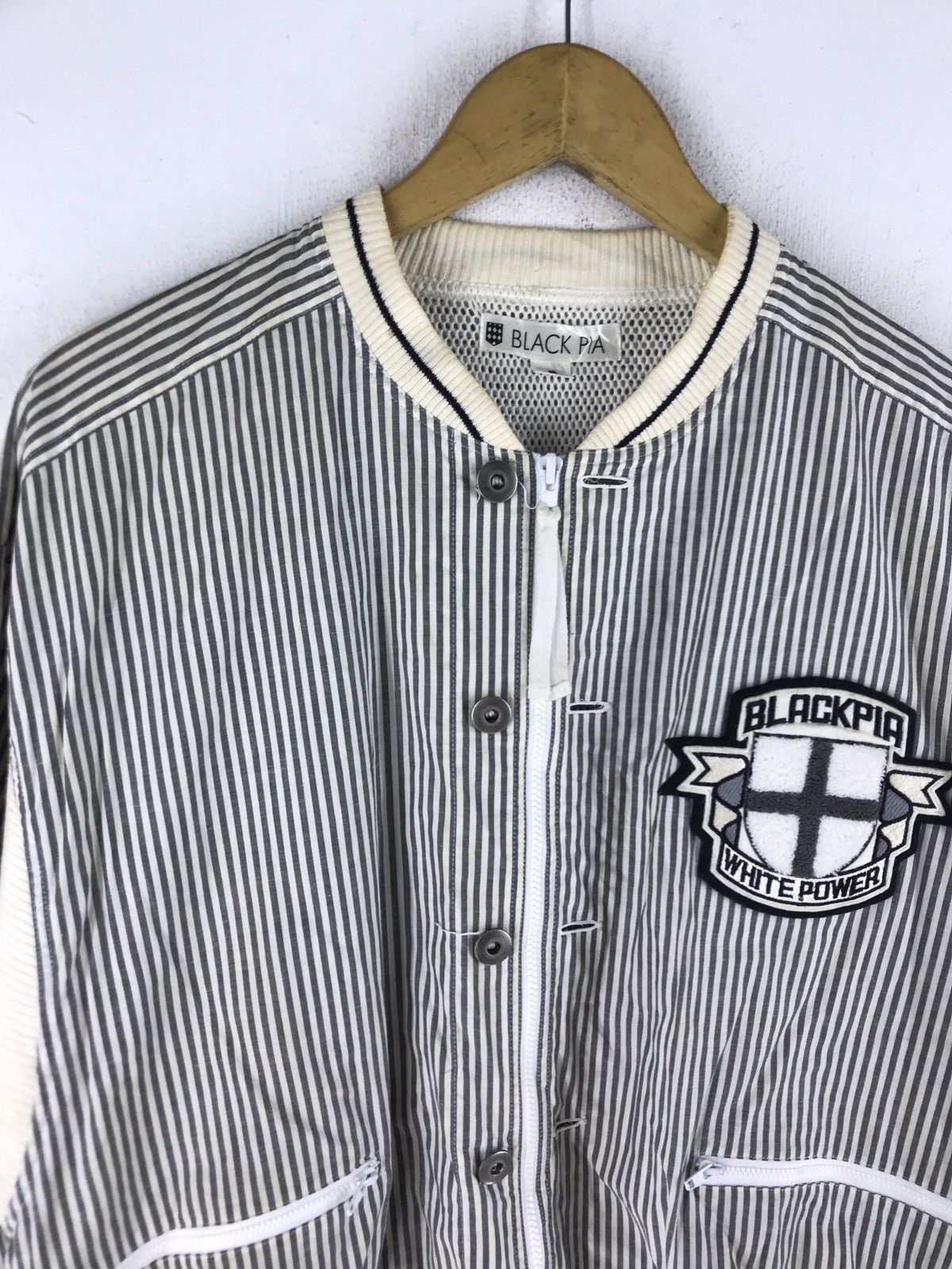 Japanese Brand BLACK PIA WHITE POWER IMPERIAL RAIKA BOMBER STYLE JACKET Size US S / EU 44-46 / 1 - 5 Thumbnail