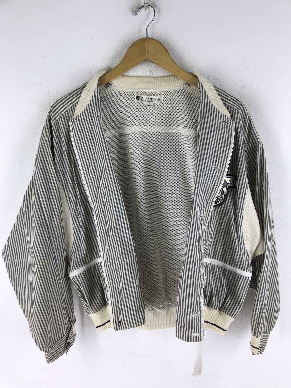 Japanese Brand BLACK PIA WHITE POWER IMPERIAL RAIKA BOMBER STYLE JACKET Size US S / EU 44-46 / 1 - 8 Thumbnail