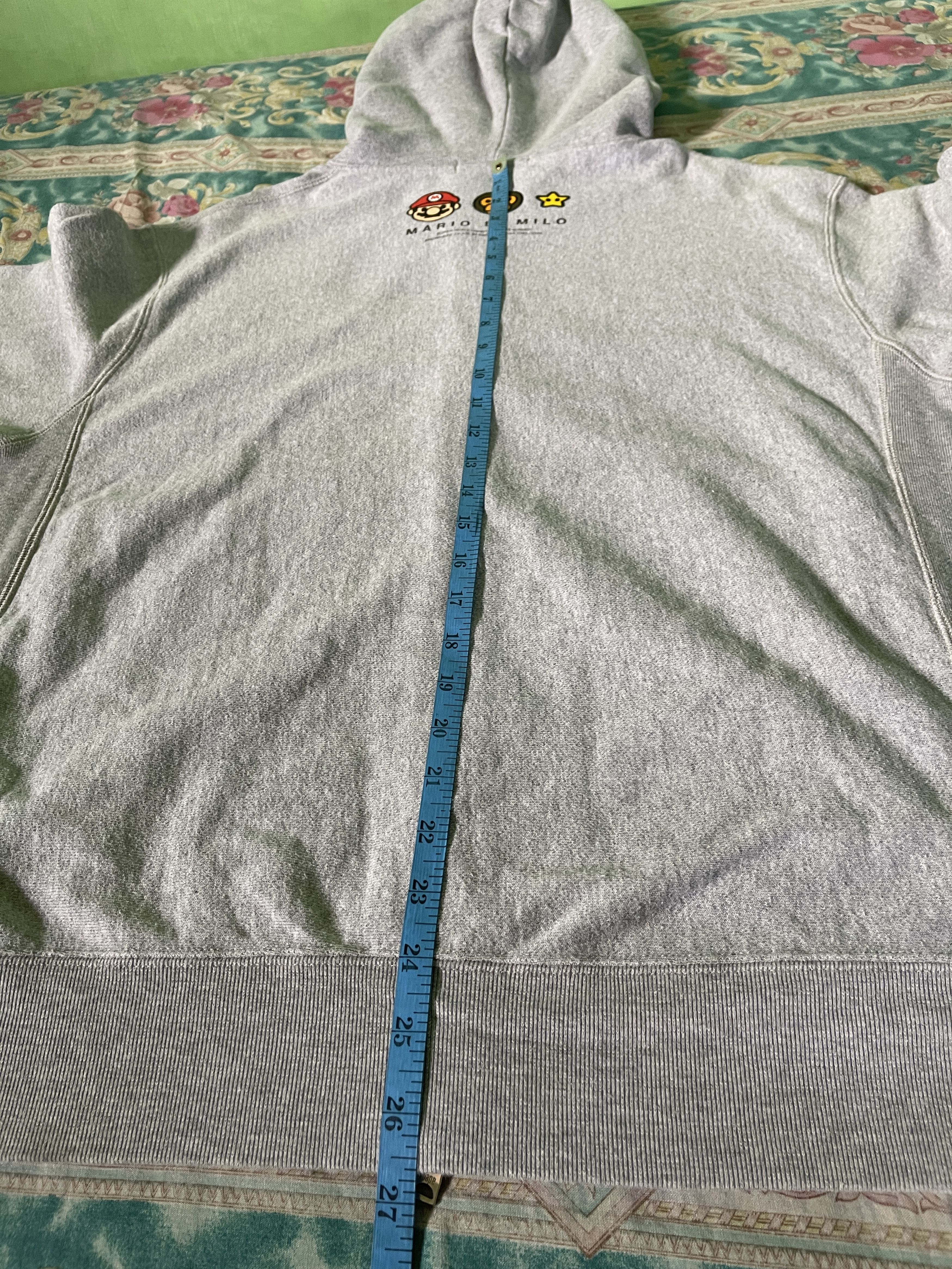 Bape Bape × Nintendo Mario Milo Monogram Full Zip Hoodie Gray Size US M / EU 48-50 / 2 - 24 Thumbnail