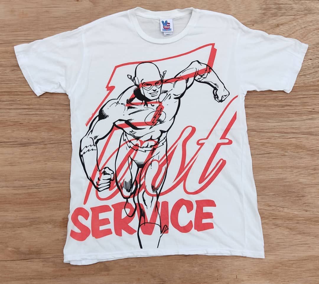 image of Art x Vintage Tee Junkfood Fast Service A29 in White, Men's (Size Small)