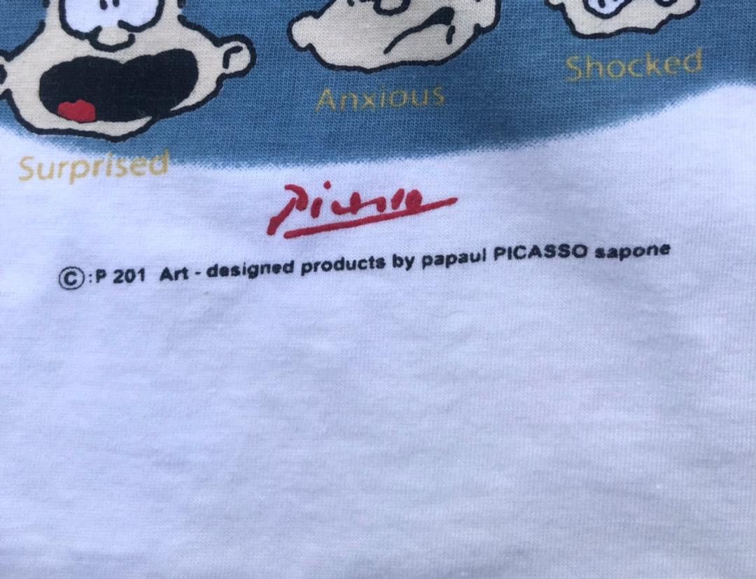 Vintage vintage tee PICASSO B5 Size US XL / EU 56 / 4 - 4 Thumbnail