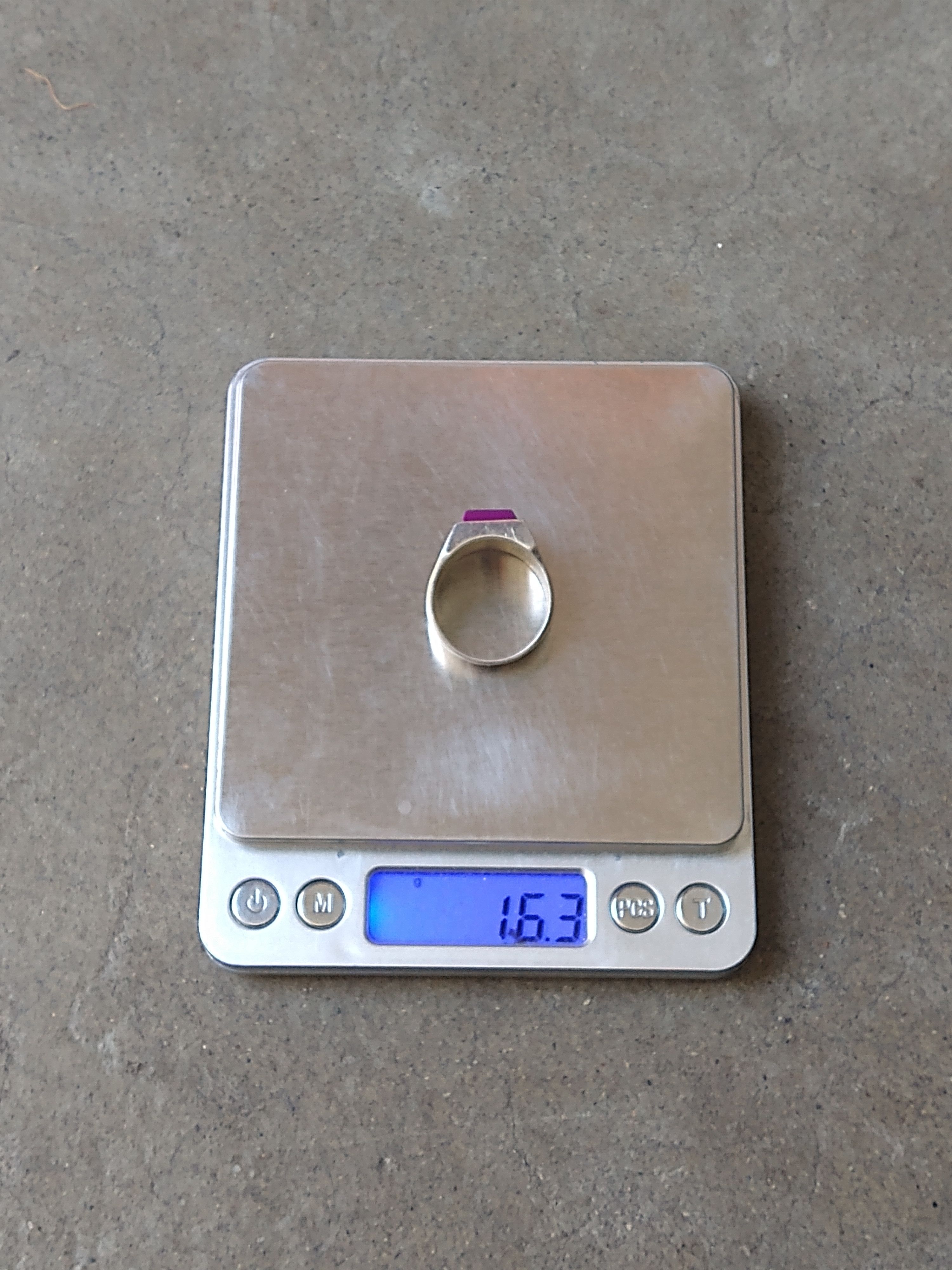 Other Vintage Sterling Silver Ring Size 12.75 Purple Square Modern Size ONE SIZE - 19 Thumbnail