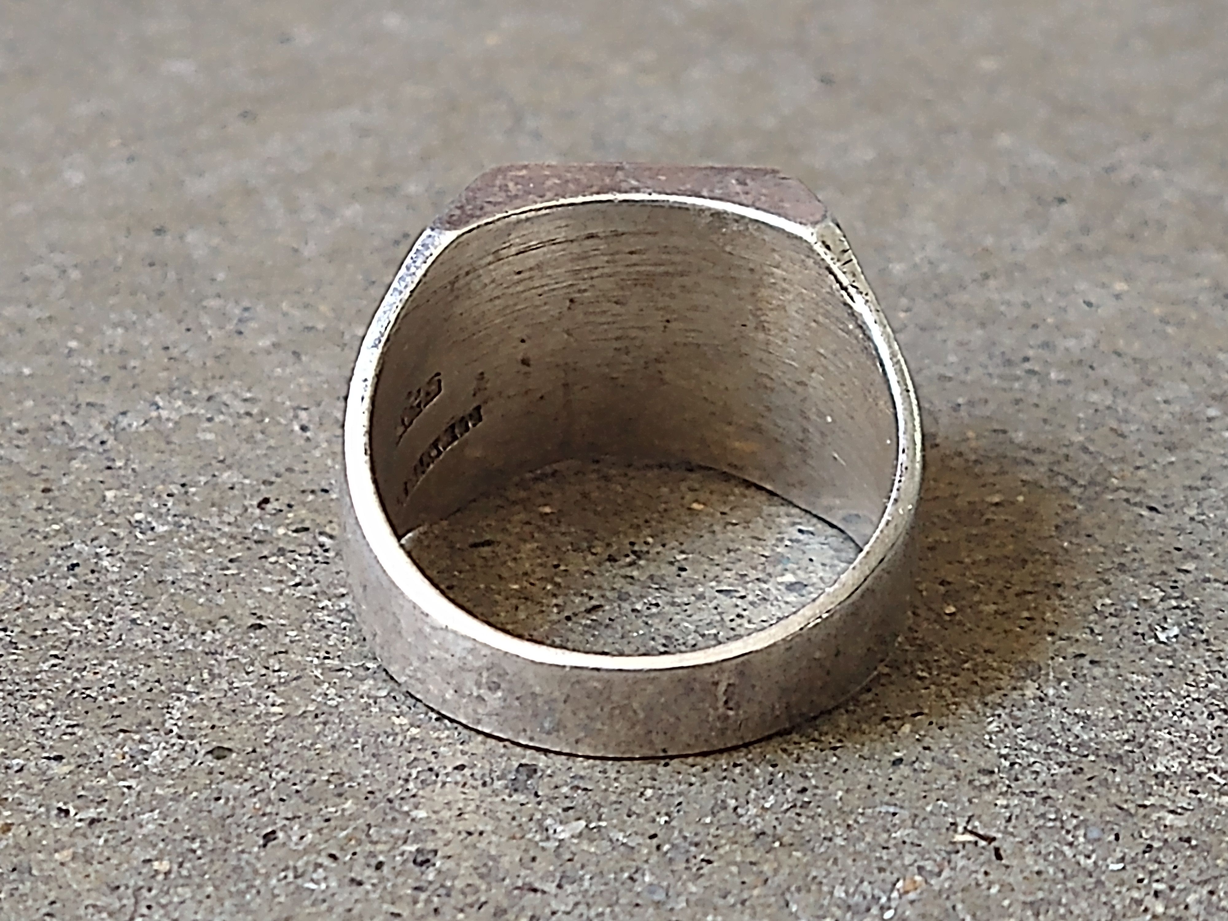Other Vintage Sterling Silver Ring Size 12.75 Purple Square Modern Size ONE SIZE - 13 Thumbnail