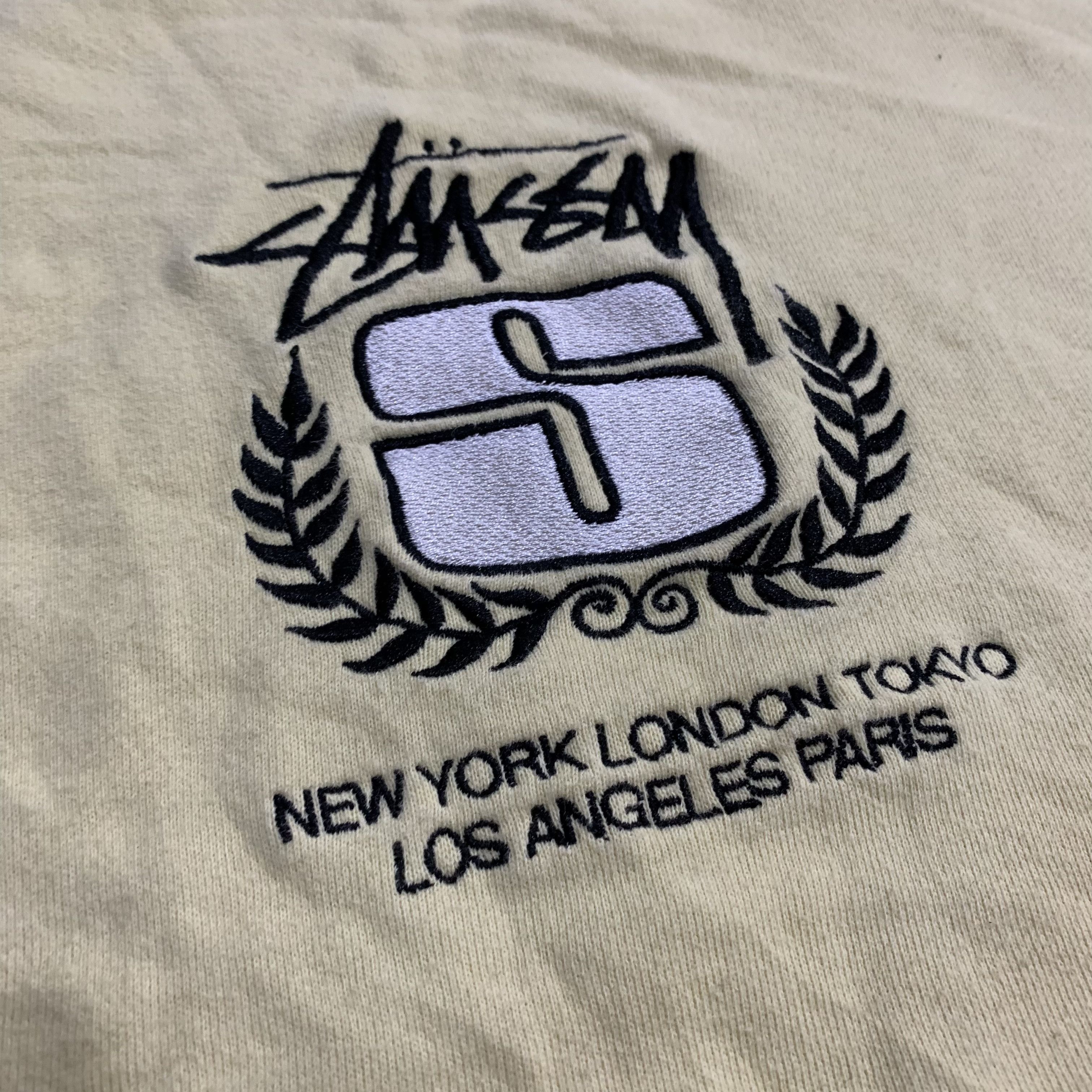 Stussy × Vintage 2000s Stussy Embroidery Logo Cropped Sweatshirt y2k style Size US S / EU 44-46 / 1 - 2 Thumbnail