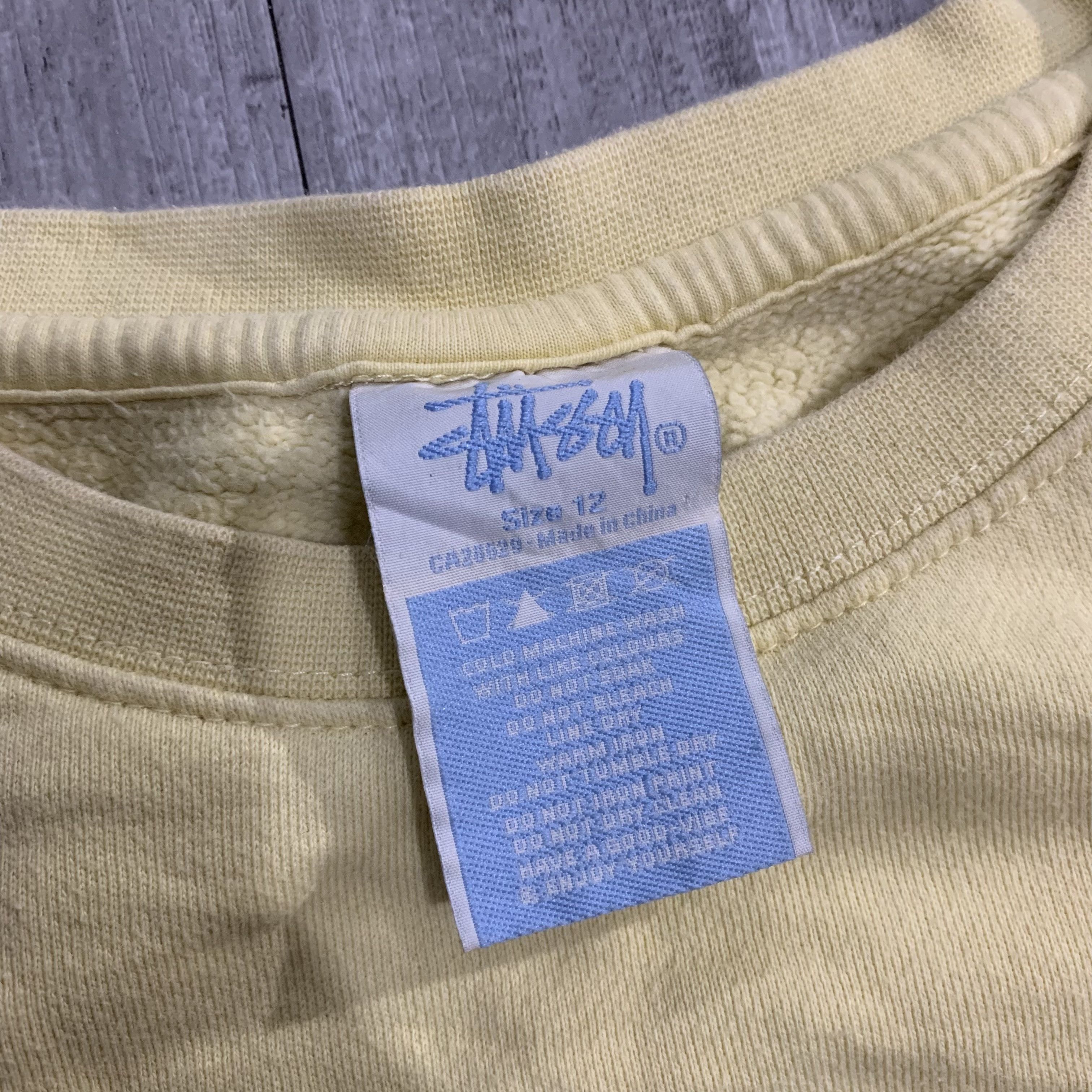 Stussy × Vintage 2000s Stussy Embroidery Logo Cropped Sweatshirt y2k style Size US S / EU 44-46 / 1 - 3 Thumbnail