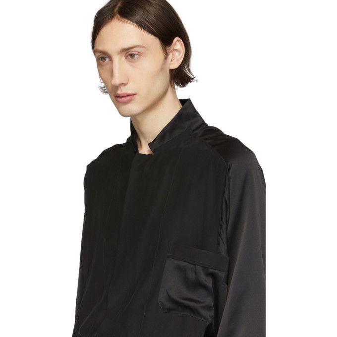Haider Ackermann Concealed Button Short-Sleeve Silk Shirt Size US L / EU 52-54 / 3 - 10 Thumbnail