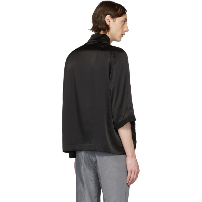 Haider Ackermann Concealed Button Short-Sleeve Silk Shirt Size US L / EU 52-54 / 3 - 11 Thumbnail