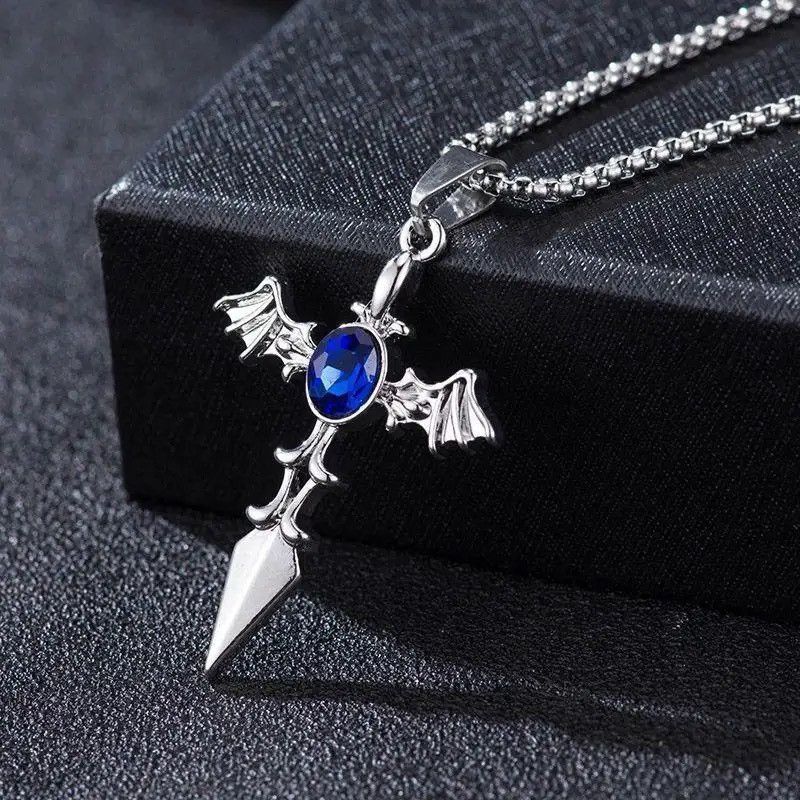 Vintage Angel Small Cross Sword Pendant Necklace Size ONE SIZE - 3 Thumbnail