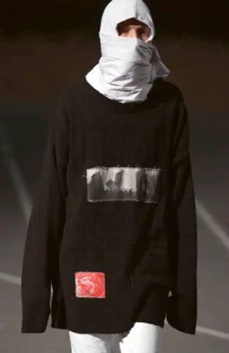 Raf Simons Archive Redux Oversized Kollaps Patch Sweater Size US XL / EU 56 / 4 - 5 Thumbnail