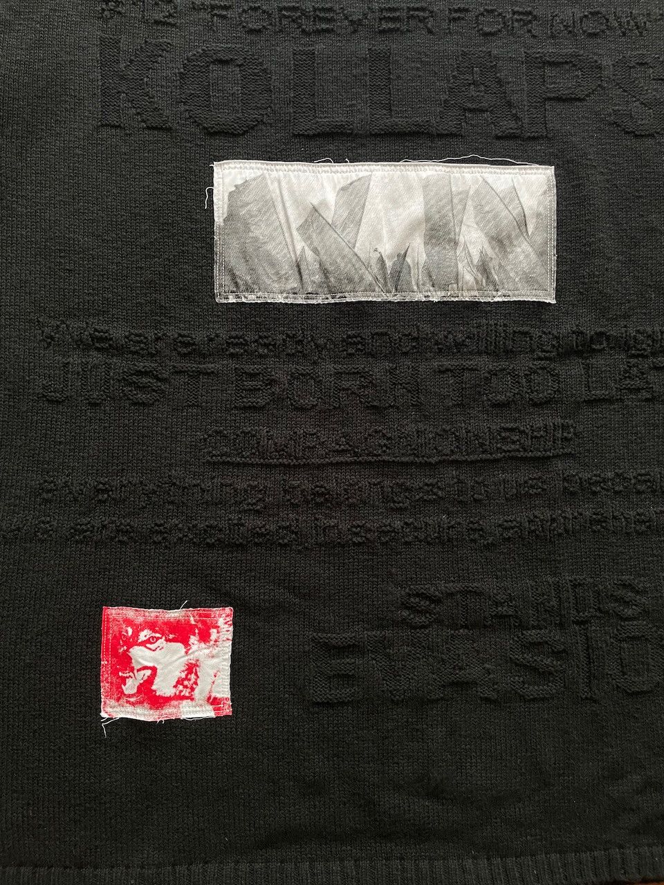 Raf Simons Archive Redux Oversized Kollaps Patch Sweater Size US XL / EU 56 / 4 - 3 Thumbnail