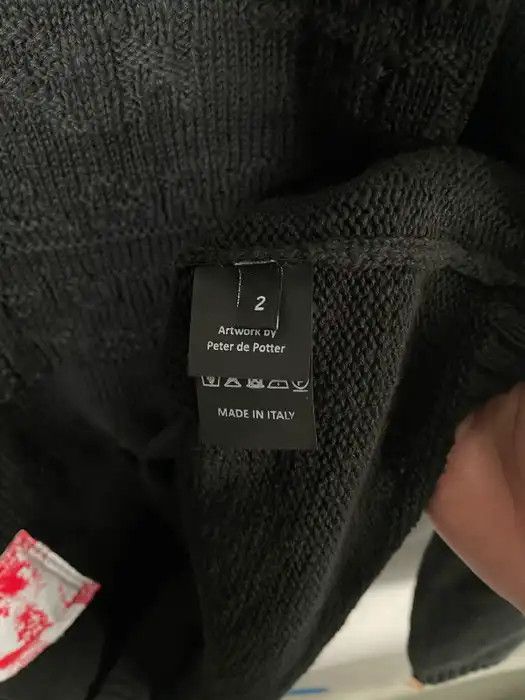 Raf Simons Archive Redux Oversized Kollaps Patch Sweater Size US XL / EU 56 / 4 - 4 Thumbnail