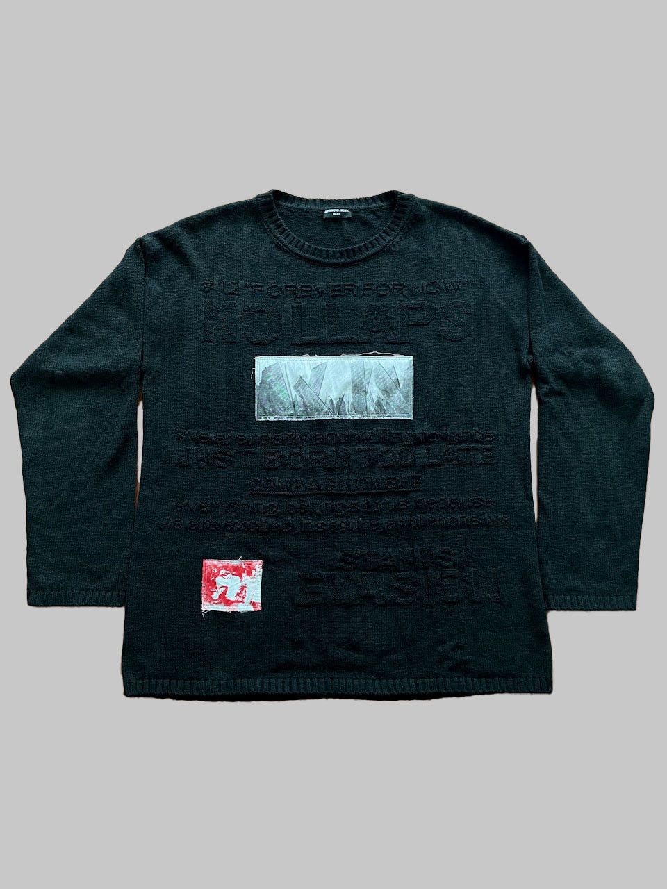 Raf Simons Raf Simons Portrait Patch Knit Sweater | Grailed