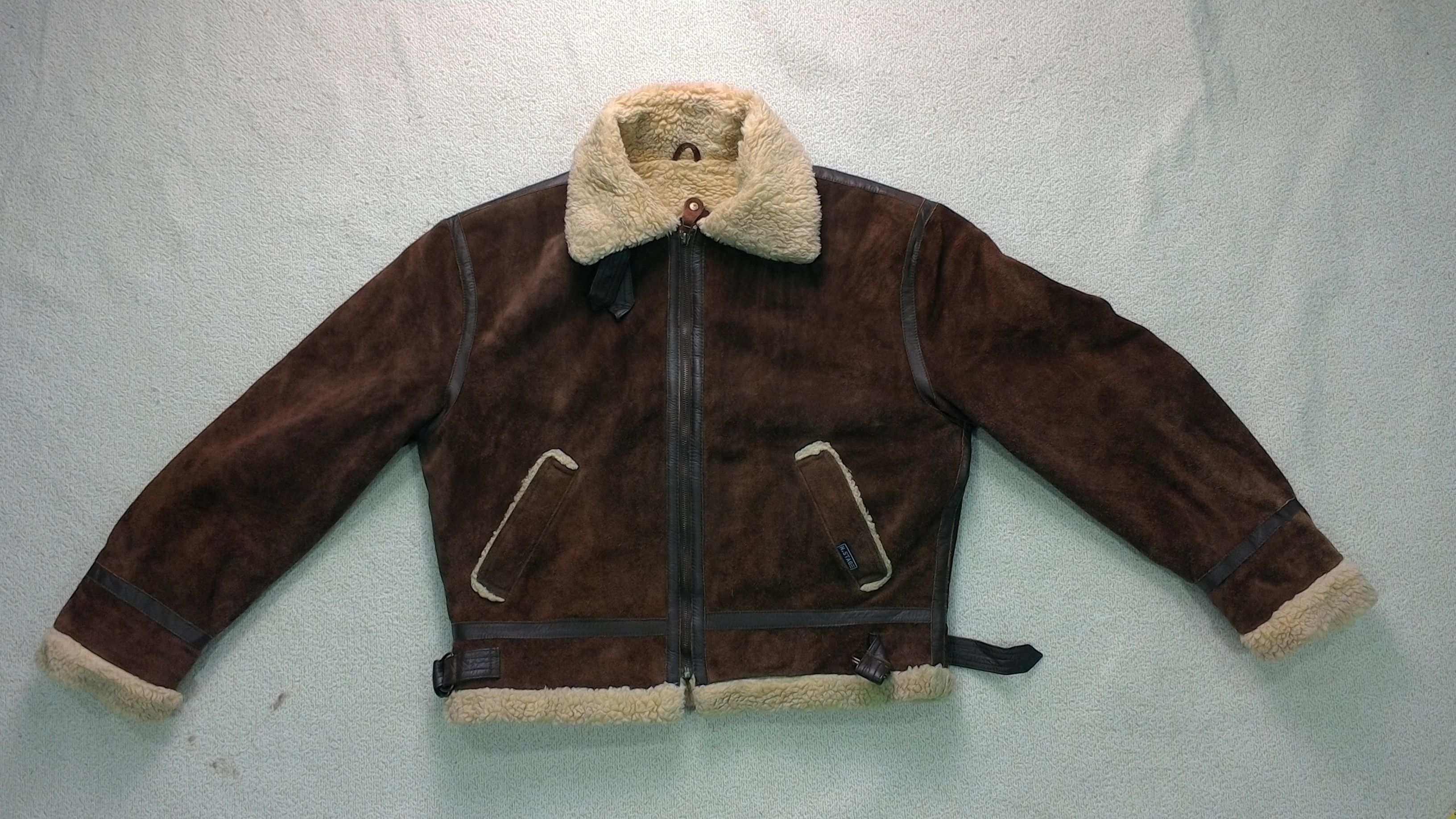 Japanese Brand VINTAGE NEXT STAGE SHERPA DESIGN LEATHER JACKET Size US M / EU 48-50 / 2 - 3 Thumbnail