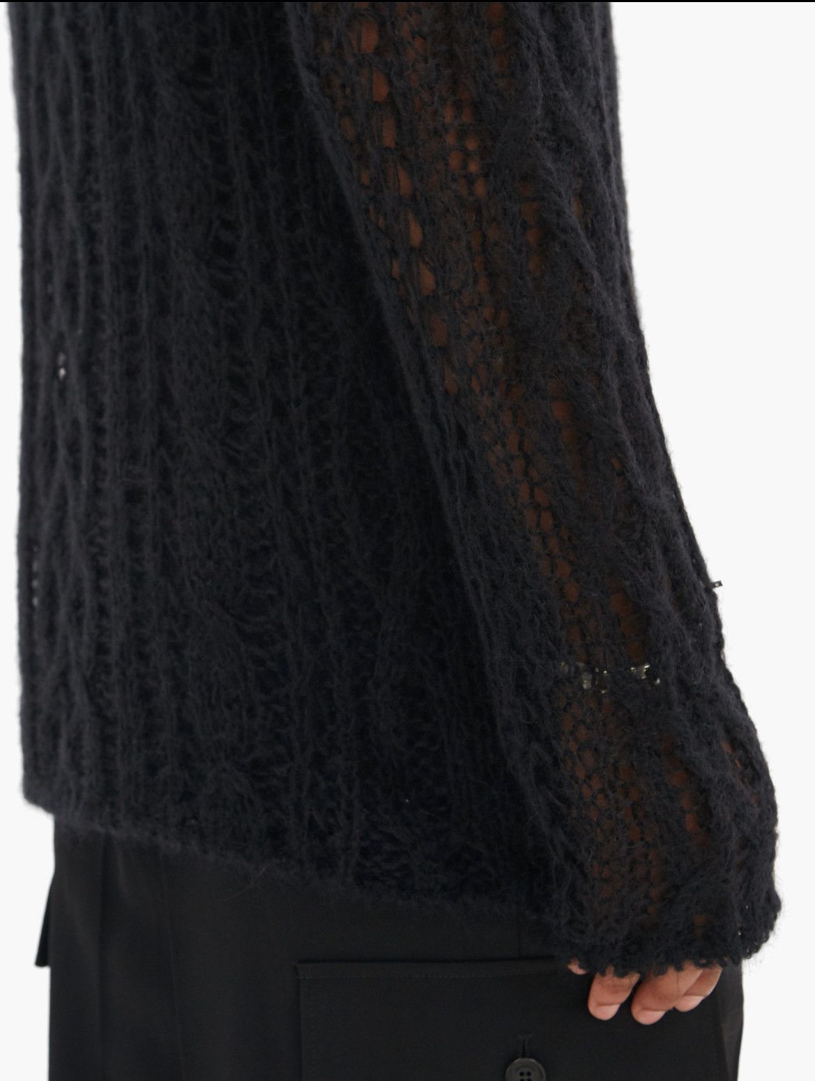 Takahiromiyashita The Soloist. Open-Weave Wool Sweater Size US L / EU 52-54 / 3 - 9 Thumbnail