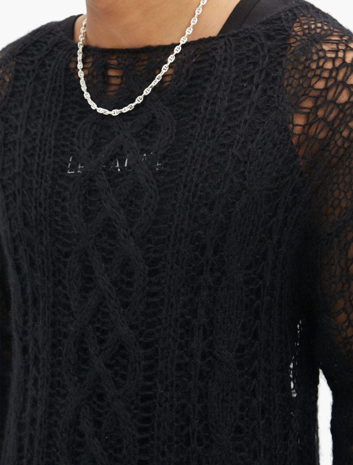 Takahiromiyashita The Soloist. Open-Weave Wool Sweater Size US L / EU 52-54 / 3 - 10 Thumbnail