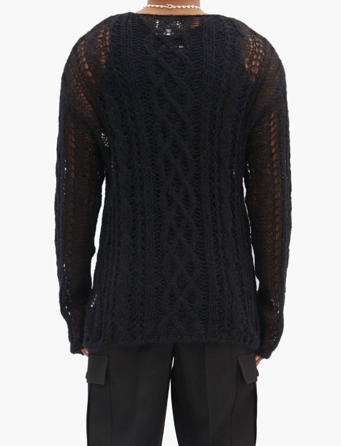 Takahiromiyashita The Soloist. Open-Weave Wool Sweater Size US L / EU 52-54 / 3 - 8 Thumbnail