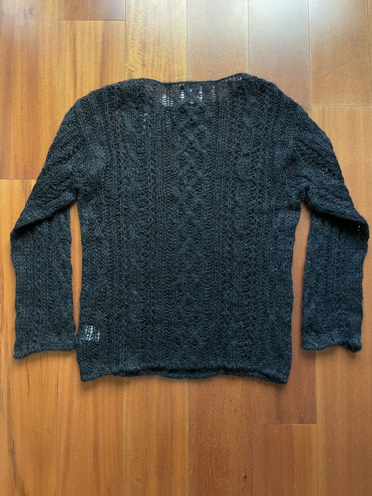 Takahiromiyashita The Soloist. Open-Weave Wool Sweater Size US L / EU 52-54 / 3 - 2 Thumbnail