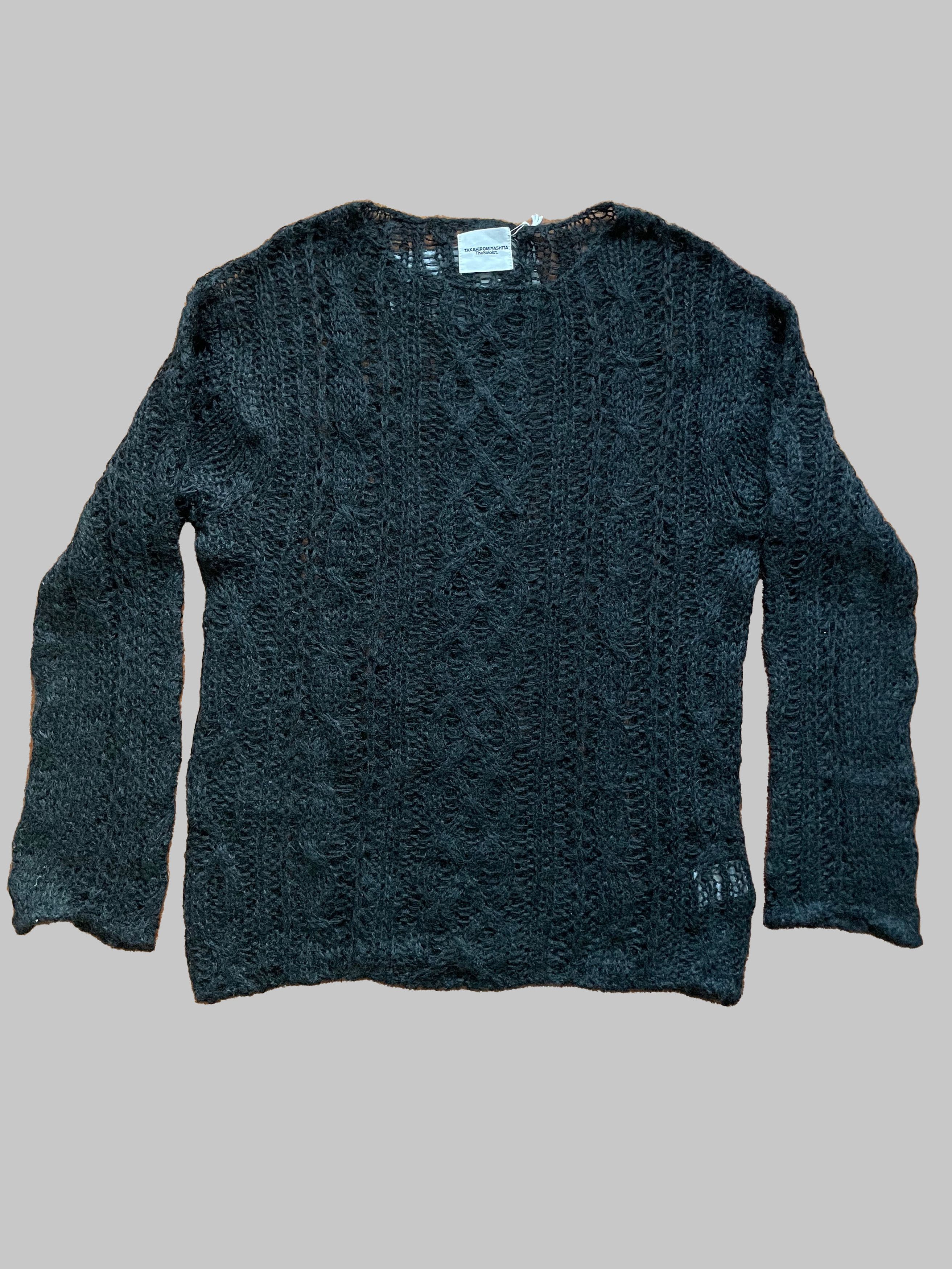 Takahiromiyashita The Soloist. Open-Weave Wool Sweater Size US L / EU 52-54 / 3 - 1 Thumbnail