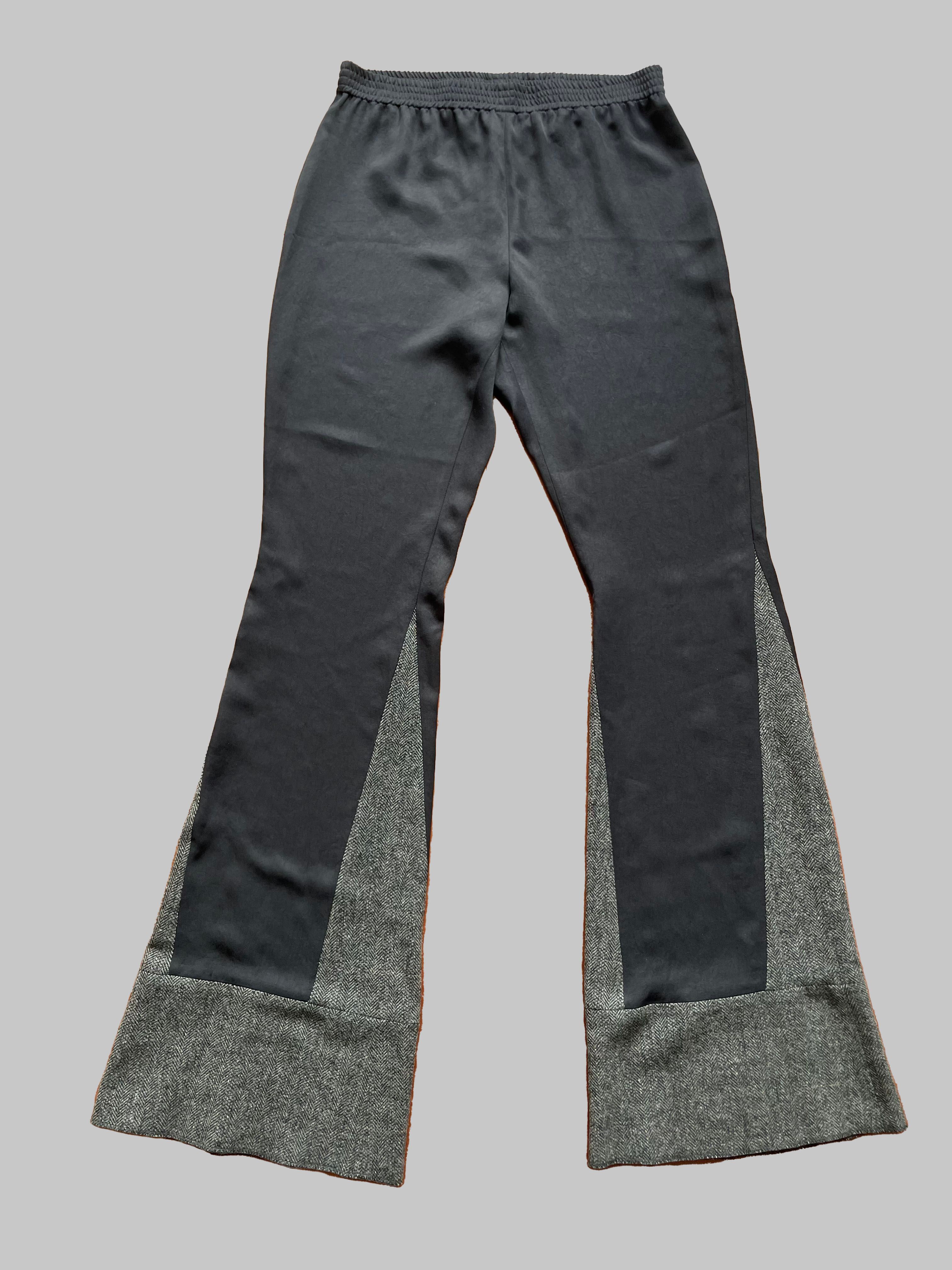 Pre-owned Raf Simons Wool Insert Lounge Pants In Black/grey