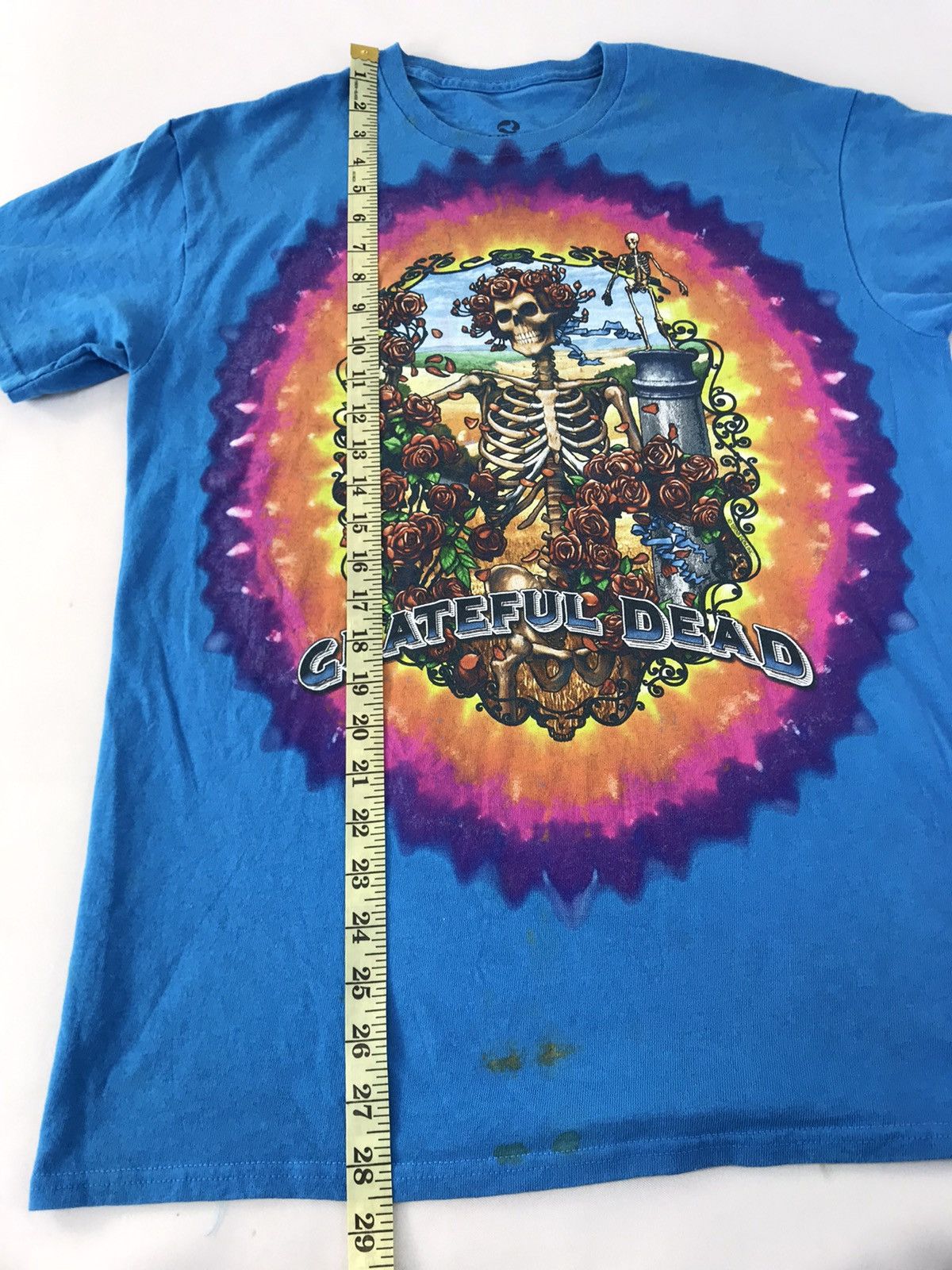 Grateful Dead × Liquid Blue 90s Rare Liquid Grateful Dead Rock Skull Rose Bone Tie Dye Size US M / EU 48-50 / 2 - 6 Thumbnail