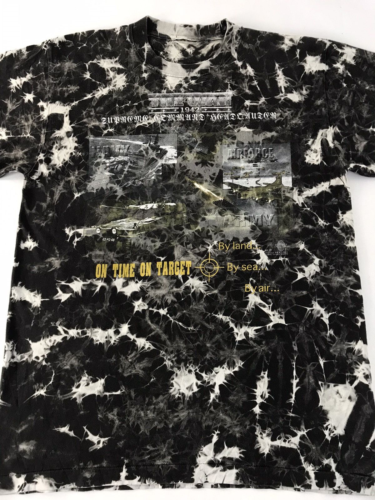 Vintage 90s Rock Eagle Supreme Command HQ American Army Tie Dye Size US L / EU 52-54 / 3 - 3 Thumbnail